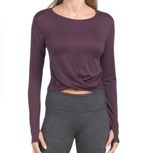 NWT Zobha Shayla Long Sleeve Top-Plum Perfect
